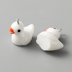 Подвески из непрозрачной смолы&nbsp;LS-RESI-WH0029-12P-04