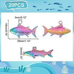 20 шт. ионное покрытие (IP) подвески из нержавеющей стали 304&nbsp;STAS-UN0049-90