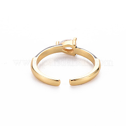Anneaux de manchette en laiton émaillé&nbsp;RJEW-T016-27B-NF