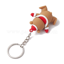 Porte-clés pendentif en plastique pvc sur le thème de Noël&nbsp;KEYC-JKC00935-02