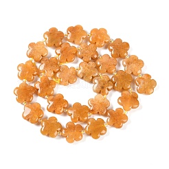Chapelets de perles en jade topaze naturelle&nbsp;G-NH0028-01A