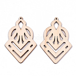 Grands pendentifs en bois naturel non teint&nbsp;WOOD-N007-056