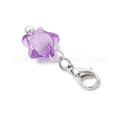 Подвески из прозрачного акрила и гальванического немагнитного синтетического гематита&nbsp;HJEW-JM03601