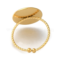 Плоское круглое открытое кольцо-манжета из нержавеющей стали 304 для женщин&nbsp;RJEW-F161-02G-05