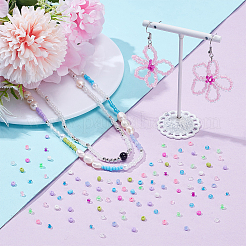 195 г 15-х цветов прозрачного стеклянного бисера&nbsp;SEED-PH0002-64