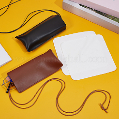 2 pochette de rangement pour lunettes en cuir PU bicolore&nbsp;ABAG-CN0001-76