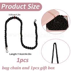 1 sangle de sac tressée en strass avec fermoirs en fer&nbsp;PURS-DR0001-02A