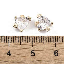 Латунные микропаве прозрачные подвески с фианитом&nbsp;X-KK-K351-45B-G