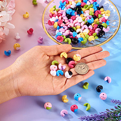 160шт 8 цвета прозрачные акриловые бусины&nbsp;OACR-TA0002-58