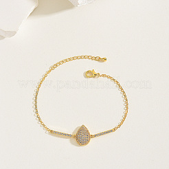 Элегантные латунные браслеты со звеньями-капельками&nbsp;DG0547-1