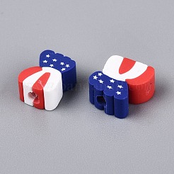 Unabhängigkeitstag handgemachte Polymer Clay Perlen&nbsp;CLAY-Q253-10A