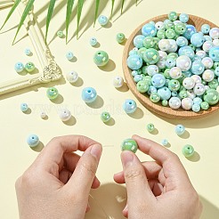 250 г УФ-покрытие радужные переливающиеся непрозрачные акриловые бусины&nbsp;PACR-CJ0001-38D