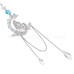Sonnenfänger aus natürlichen Aquamarin-Splittern&nbsp;HJEW-TA00449-02