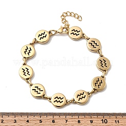12 bracciale a catena con maglie in acciaio inossidabile 304 con costellazioni&nbsp;BJEW-I239-01G-10