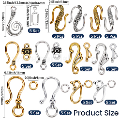 60 borsa 13 stili ganci e fermagli in stile tibetano&nbsp;FIND-SP0006-16
