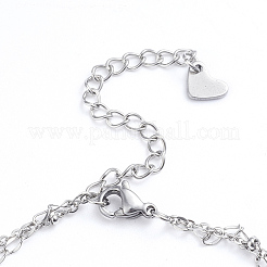 Bracelets à chaîne à 2 brin en acier inoxydable 304 résistant au ternissement&nbsp;BJEW-L673-017-P