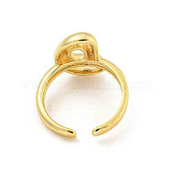 Bagues de manchette ouvertes avec lettre en laiton pour femmes&nbsp;RJEW-G313-01D-G