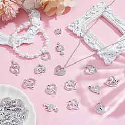 60шт 20 стиля подвески из сплава со стразами&nbsp;FIND-PH0027-88