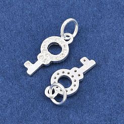 925 подвеска-ключ из стерлингового серебра с прозрачными кубическими цирконами&nbsp;STER-A049-07S