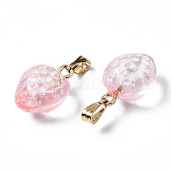 Двухцветные прозрачные стеклянные подвески&nbsp;GLAA-N035-014-G02