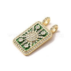 Colgante micropavé cubic zirconia de latón&nbsp;KK-A266-29G