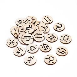 120 шт. 12 стиля незаконченные соединители из натурального дерева тополя&nbsp;WOOD-LS0001-05