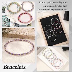 Braccialetti con semi di vetro e ottone&nbsp;BJEW-SW00155
