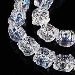 Прозрачные стеклянные бусины гальваническим пряди&nbsp;EGLA-N012-13