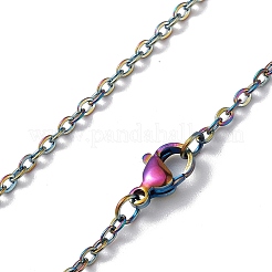 Ionenplattierung (IP) 304 Edelstahl Kabelkette Halskette für Männer Frauen&nbsp;NJEW-K245-024B