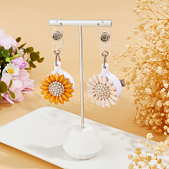 4 шт. 2-цветная катушка с изображением подсолнечника и стразами&nbsp;DIY-FH0009-73