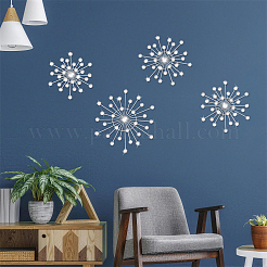 4 décoration murale en fer et acrylique&nbsp;AJEW-WH0871-55P