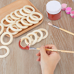 Unfertige Schima-Holzringe für DIY-Accessoires&nbsp;WOOD-WH0002-65A