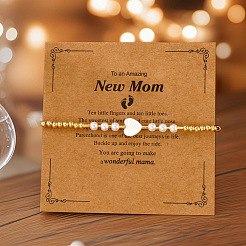 Браслеты ручной работы из латуни и круглых бусин с имитацией жемчуга&nbsp;YH5085-2