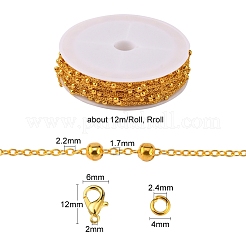 Kit de fabrication de collier de bracelet de chaîne de bricolage&nbsp;DIY-YW0005-92G