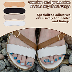 8 пара двухцветных тканевых и силиконовых наклеек на пятку&nbsp;AJEW-DR0002-24