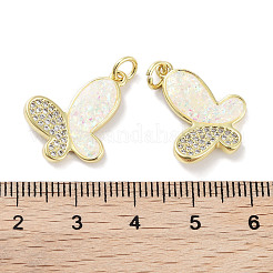 Pendenti in zirconi cubici trasparenti in micro pavè di ottone&nbsp;KK-L213-044G