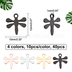 40 шт. 4-х цветные подвески из нержавеющей стали 304&nbsp;STAS-DC0009-80