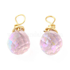 Стеллаж из латуни со стеклянным кулоном&nbsp;KK-C023-02