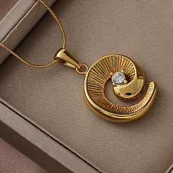 Женские кулоны-подвески в форме спирали из нержавеющей стали 304&nbsp;RE0047