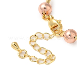 Латунные браслеты с круглым и колонным покрытием из бисера&nbsp;BJEW-C075-01