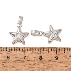 Pendenti in zirconi cubici trasparenti in micro pavè di ottone&nbsp;CU-CBADD64-08P