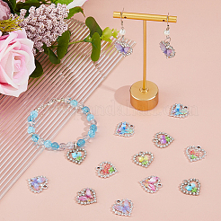 20 шт. 10-х стилевые подвески из сплава стекла&nbsp;DIY-HS0002-04