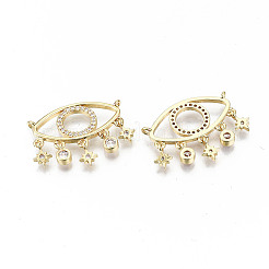 Латунные микропаве прозрачные подвески с фианитом&nbsp;X-ZIRC-S067-215-NF