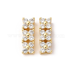 Экологичные прямоугольные подвески из латуни с микропаве и кубическим цирконием&nbsp;ZIRC-M087-10-NR-1