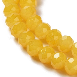 Запекание расписных стеклянных бусин с имитацией нефрита&nbsp;LS-DGLA-A034-J6MM-A30