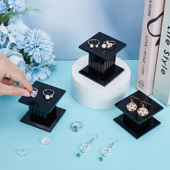 3 шт. 3 размера квадратных акриловых подставок для ювелирных изделий&nbsp;ODIS-WH0038-170B