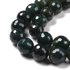 Природные моховой агат бисер нитей&nbsp;G-E571-21C