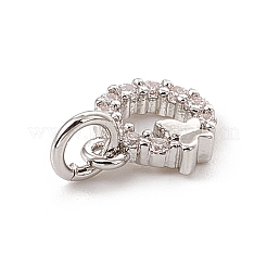 Латунные микропаве прозрачные кубические циркониевые подвески&nbsp;ZIRC-F132-55P