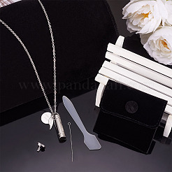 1 шт. ожерелье из нержавеющей стали 304 в форме колонны с прахом&nbsp;DIY-TA0010-07A