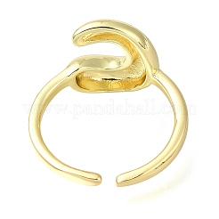 Anelli polsini aperti in ottone placcato a cremagliera&nbsp;RJEW-S394-01G-C